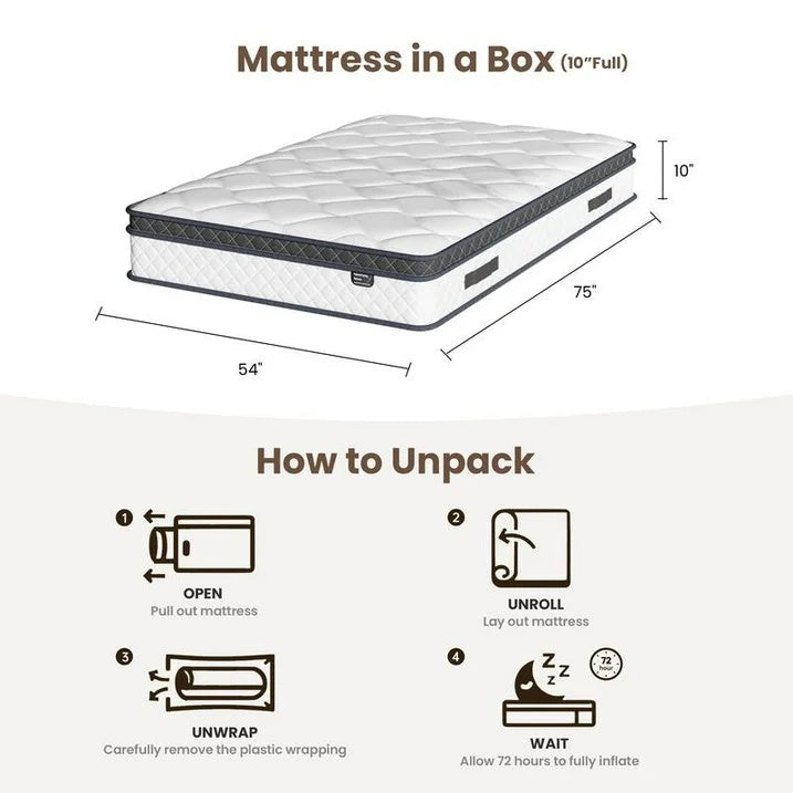 🎉Early winter clearance sale!🛏️Mattress 10-12 Inch Hybrid Mattresses in a Box