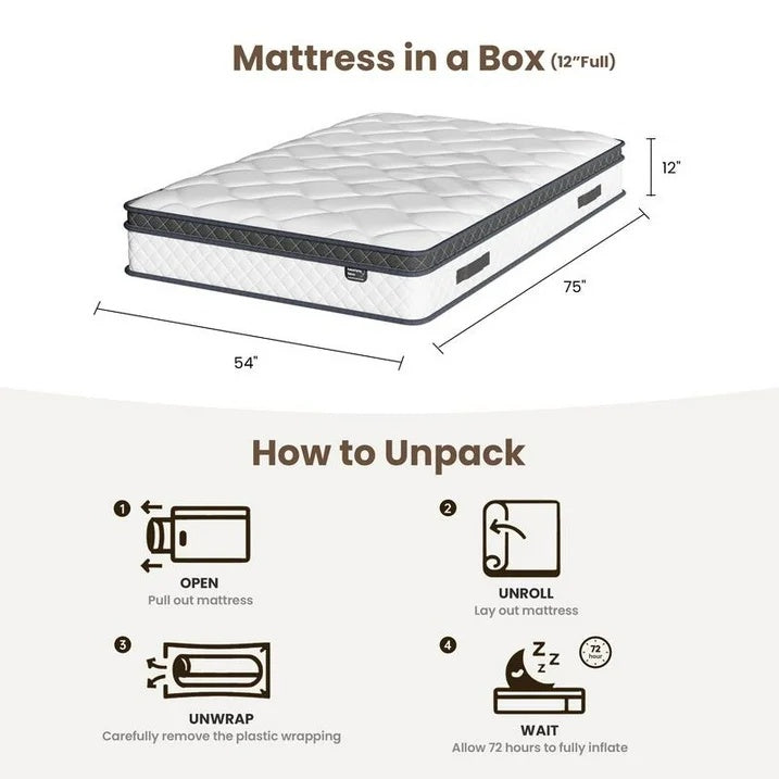 🎉Early winter clearance sale!🛏️Mattress 10-12 Inch Hybrid Mattresses in a Box