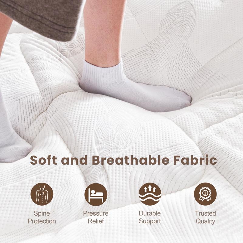 🎉Early winter clearance sale!🛏️Mattress 10-12 Inch Hybrid Mattresses in a Box