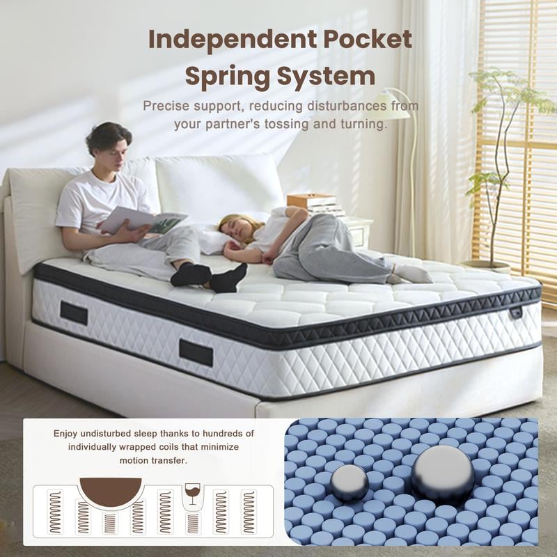 🎉Early winter clearance sale!🛏️Mattress 10-12 Inch Hybrid Mattresses in a Box